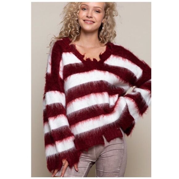 mohair V-Neck Sweater - Picture 9 of 11